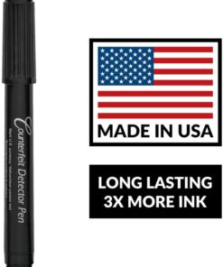 Dri Mark 351R1 Counterfeit Bill Detector Marker Pen - Made in The USA 3 Times More Ink, Pocket Size, Fake Money Checker, Money Loss Prevention Tester & Fraud Protection for U.S. Currency (Pack of 12),Black 10 51lsybXzveL