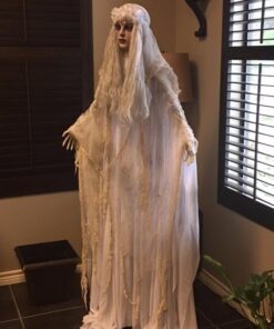 Fun Express Indoor and Outdoor Halloween Decorations - Ransform Your Home Intohaunted House with Our Lifesize Ghost Girl Bride Scary Halloween Decorations, Instill Fear with The Flashing Red Eyes 17 51lzkbvmLRL