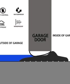 Alternative view of Universal Garage Door Threshold Seal, DIY Garage Door Weather Stripping, Weatherproof Floor Buffer Bottom Rubber Strip Replacement, Not Include Sealant/Adhesive (20 Ft, Black) 20Ft