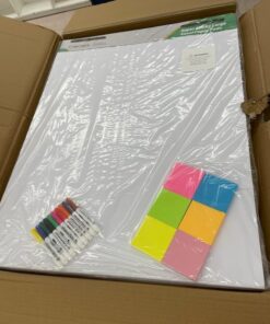 CREGEAR Large Chart Paper for Teachers, Sticky Flip Chart Paper 25 x 30 Inches,30 Sheets/Pad, Easel Paper Pad for White Board with 10 Colorful Markers 6 Sticky Note Pads 7 Pack (25 x 30 Inches 7PACK) 24 51m27d1q8aL