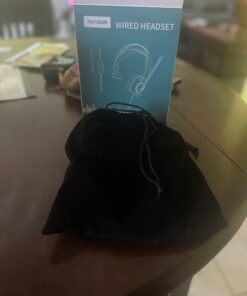 NUROUM Wired Headset, Single-Ear (Mono) Headphones with Noise Canceling Microphone, On Ear Computer Headset with in-line Control, USB/Type-C, PC Headset for Home Office Online Class Skype Zoom Single-Ear(USB Control) 21 51m87QEOunL