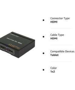 ViewHD 2 Port 1x2 Powered HDMI 1 in 2 Out Mini Splitter for 1080P & 3D | Model: VHD-1X2MN3D 38 51mCULVfkPL