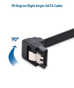 Cable Matters 3-Pack 90 Degree Right Angle SATA Cable 18 Inches (6.0 Gbps SATA III Cable , SATA SSD Cable, SATA 3 Cables) Black 28 51mCiEEyekL