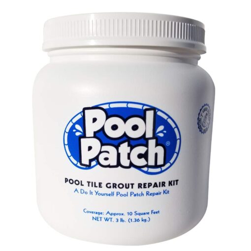 Pool Patch White Pool Tile Grout Repair Kit, 3-Pound, White