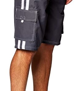 Kanu Surf Men's Barracuda Swim Trunks (Regular & Extended Sizes) Medium Charcoal 14 51mGo5svnCL