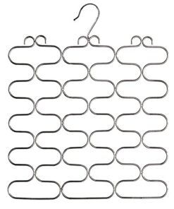 Alternative view of DecoBros Supreme 23 Loop Scarf/Belt/Tie Organizer Hanger Holder, Chrome