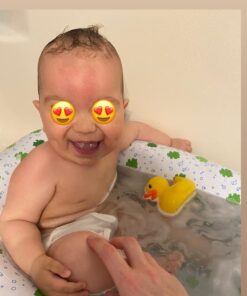 Mommy's Helper Inflatable Bath Tub Froggie Collection, White/Green, 6-24 Months Green, White 30 51mRSMwtvvL