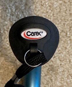 Carex Health Brands Ergo Offset Cane with Soft Cushioned Handle - Adjustable Walking Cane, Blue, 29-38 Inch (Pack of 1) 19 51mUHXM3 pL