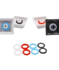 ThreeBulls 120Pcs Clear Rubber O-Ring Switch Dampeners Keycap White for Cherry MX Key Switch Keyboards Dampers 22 51mUger49DS