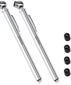 Alternative view of AstroAI Pencil Tire Inflator with Pressure Gauge 2 Pack (10-75PSI), air Pressure Gauge Tire Gauge for Tires, Stainless Steel Body, and Metal Made Nozzle 3 Measurements for Cars, Bikes, Vehicles