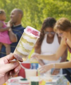 ASIBT Round Shape Clear Push-Up Cake Pop Shooter (Push Pops) Plastic Containers with Lids, Base & Sticks, Pack of 24 27 51mY6v37EyL 1