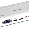 TRENDnet 4-Port USB KVM Switch and Cable Kit With Audio, Manage 4 Computers, USB Switch, Windows, Linux, Auto-Scan, Plug And Play, Hot Pluggable, 2048 x 1536 VGA Resolution, White, TK-409K 4 Port Audio w/ Cables 5 51mZWZv2aXL