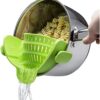 Kitchen Gizmo Snap 'N Strain Strainer, Clip On Silicone Colander, Fits all Pots and Bowls - Lime Green 11 51mabm2QXUL