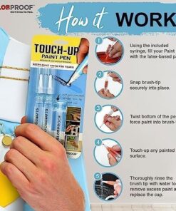 Slobproof Refillable Paint Brush Pens 2 in 1 Pack. Convenient Touch-Up with Easy To Use Syringes, Fillable Solution for Precision and Ease in Paint Touch-Ups. Ideal for Home, Wood 2 Count (Pack of 1) 19 51mdfxMLfWL