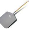 Chicago Brick Oven Pizza Peel 12" x 14", Pizza Paddle, 35.5" Long Aluminum Metal Pizza Peel with Detachable 21" Wooden Handle, Pizza Steel Spatula, Pizza Shovel 12" x 14" x 35.5"