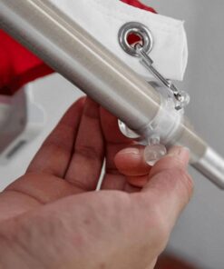 Grace Alley Flag Pole: 6 Foot Tangle Free Spinning Flag Pole. Residential or Commercial Flag Pole. Wind Resistant/Rust Free. (Silver) Silver 23 51mjHjnnqFL