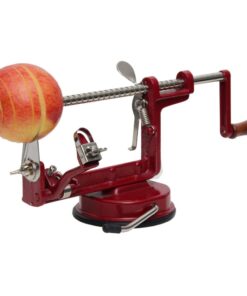 Johnny Apple Peeler, Corer, Slicer, Pie Maker, Stainless Steel Blades, Red VKP1010 Suction Base 26 51mn0gqH8CL