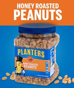PLANTERS Honey Roasted Peanuts, 34.5 oz. Resealable Jars (Pack of 2) - Premium Quality Peanuts - Sweet and Salty Snack - Sweet Peanut Snack - Wholesome Snacking - Kosher 18 51mnf2urDTL