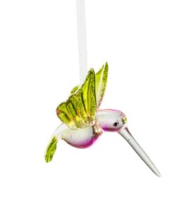 Hummingbird Christmas Ornaments with Glitter Accents - Set of 3 - Handblown XmasOrnaments - Holiday Decorations Gift for Bird Lover 15 51mngryw qL