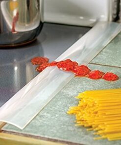 ITEMporia Silicone Stove Gap Covers (2 Pack), Easy Clean Heat Resistant Oven Gap Filler To Seal Between Stovetop and Counter (25 Inches, Translucent White)) 25 Inches 14 51mvBk069L