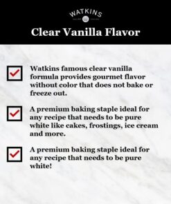 Watkins Clear Vanilla Flavor, 11 fl. oz. Bottle, 1 Count (Packaging May Vary) 11 Fl Oz (Pack of 1) 25 51mvCnQrlfL 1