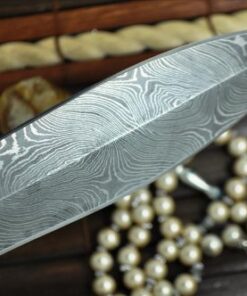 Perkin - Handmade Damascus Hunting Knife - Double Edge Blade 8 51mvY97yJ5L