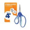 Fiskars 5" Left-Handed Softgrip Pointed-Tip Scissors for Kids 4-7 - Scissors for School or Crafting - Back to School Supplies - Blue Lightning 5 Inch Left Handed Blue Lightening
