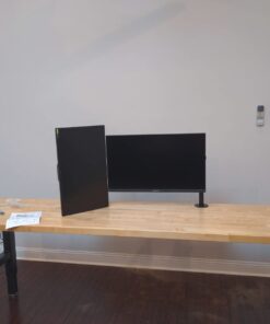 VIVO Single Monitor Arm Desk Mount, Holds Screens up to 32 inch Regular and 38 inch Ultrawide, Fully Adjustable Stand with C-Clamp and Grommet Base, VESA 75x75mm or 100x100mm, Black, STAND-V001 16" Tall 43 51n0M6foM6L