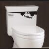 Sticker Connection | Toilet Monster Hello Bathroom Decal | Sticker Funny Kids Vinyl Decal Potty Training Halloween | 2"x12" (Black) 28 51nHz5RkLJL