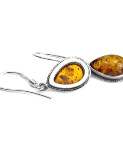 Sterling Silver Amber Classic Teardrop Earrings 5 51nMJvfyqkL
