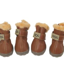Alternative view of WINSOON Dog Australia Boots Pet Antiskid Shoes Winter Warm Skidproof Sneakers Paw Protectors 4-pcs Set (Size 5, Light Brown) Size 5