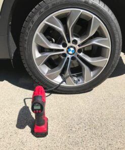 AVID POWER Tire Inflator Air Compressor, 20V Cordless Car Tire Pump with Rechargeable Li-ion Battery, 12V Car Power Adapter, Digital Pressure Gauge 1-red 47 51nVLIi6R6L