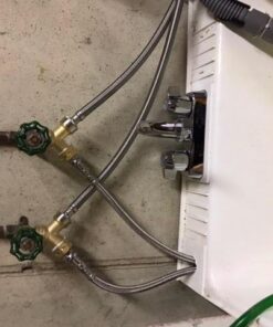 Litorange (2 PACK) Solid Brass Lead-Free Body Backyard 2 Way Y Valve Garden Hose Connector MHT 3/4" Inch Thread Splitter Adapter + 4 Silicone Hose Washers 2 Pack 25 51nYiROhi6L