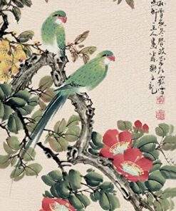 Grace Art Asian Wall Scroll, Set of 4, Four Seasons with Birds 40" x 12" 11 51nZdA13rCL