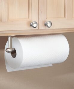 iDesign Orbinni Wall Mounted Metal Paper Towel Holder, Roll Organizer for Kitchen, Bathroom, Craft Room, Satin Silver Set of 1 27 51naj8ex19L