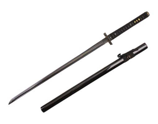 Onikiri F-585 1045 Black Carbon Steel Scabbard Ninja Sword, 41.5"