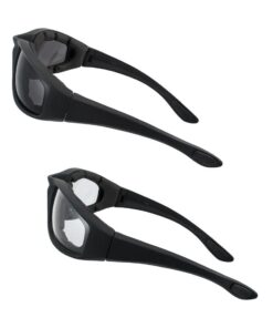grinderPUNCH Motorcycle Riding Glasses - 2 Pair Smoke & Clear Biker Foam Pad 10 51nk3LiYRAL