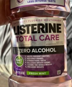 Listerine Total Care Zero Alcohol Anticavity Mouthwash, Bad Breath Treatment, Alcohol Free Mouthwash for Adults; Fresh Mint Flavor, 1 L (Pack of 2) 33.8 Fl Oz (Pack of 2) Fresh Mint (Zero Alcohol) 33 51npNejTKdL