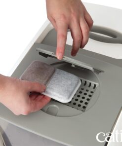 Catit Airsift Jumbo Hooded Cat Litter Pan, Warm Gray - Privacy and Easy Access for Cleaning - Ideal for Larger Cat Breeds or Multiple Cat Households 27 51nqrmC SUL