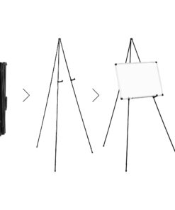 Amazon Basics Easel Stand, Instant Floor Poster, Lightweight, Collapsible and Portable with Tripod Base, Black Steel(supports 5 pounds) 19 51nsx4EV0zL