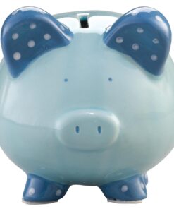 Personalized Ceramic Kids Piggy Bank by Miles Kimball - Blue 18 51nvkwsenJL
