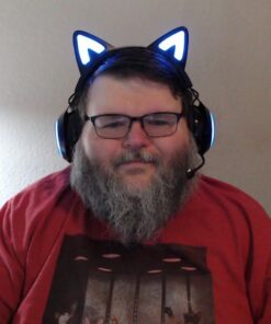 EASARS Wireless Cat Ear Headphones, Black Gaming Headset Bluetooth 5.0 for Smartphone, Retractable Mic, 50mm Drivers, RGB Lighting Headset with Mic (USB Dongle Not Included) 15 51nw8INpAmL