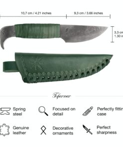 Toferner Original Gift-Knife - Bird Head - Hand Forged Knife - Sports- Hand Made Genuine Leather Case- Polished & Hardened Blade - Art Collection- Antiquity.Idea Beautiful Product 23 51nwfhcv9L
