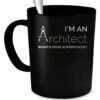 Architect Coffee Mug. Architect gift 11 oz. black 5 51o0j5 EnlL