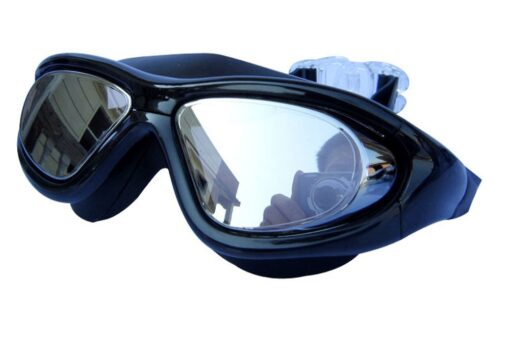 Qishi Super Big Frame No Press the Eye Swimming Goggles for Adult Black