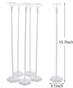 Towashine 6Pcs Balloon Cup with Stick and Flower Base Table Desktop Support Holder for Wedding Party Supplies 16 51o6Wr4yv4L