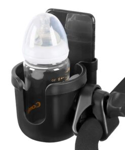 Alternative view of Accmor Stroller Cup Holder with Phone Holder, Bike Cup Holder, Cup Holder for Uppababy Stroller, 2-in-1 Universal Cup Phone Holder for Stroller, Bike, Wheelchair, Walker, Scooter, Black A-Black