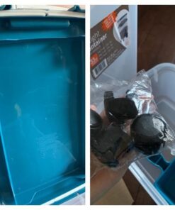 IRIS USA 33qt + 12qt Airtight Pet Food Container Combo with Scoop, Blue Moon Blue Moon/Clear 33 51o8qI3fwL