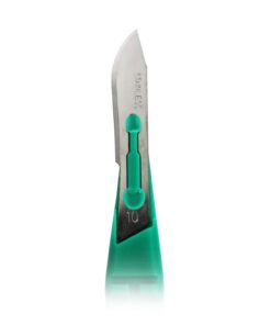 Medpride Disposable Scalpel Blades| Sharp, Tempered Stainless-Steel Blades | Pack of 10 Sterile Scalpel Knives| Plastic Handle| Individual Pouches| for Dermaplaining, Podiatry, Crafts & More (#10) #10 25 51oGCFgbwSL