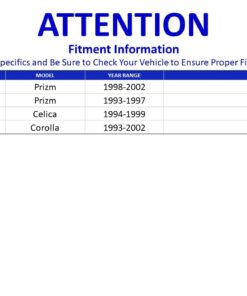 PartsW - 4 Pc Suspension Kit 2 Front & 2 Rear Sway Bar End Links Fits Chevrolet Prizm 98-02/ Toyota Corolla 93-02 + More 10 51oI6u1iHcL